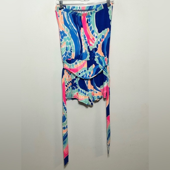 Lilly Pulitzer Ritz Ocean Jewels Strapless Shorts Romper - Picture 4 of 9